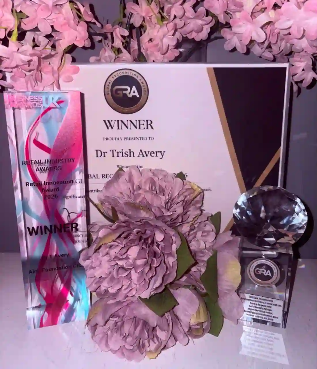 Global Recognition Award for Dr Trish Avery, AINT Foundation CIC